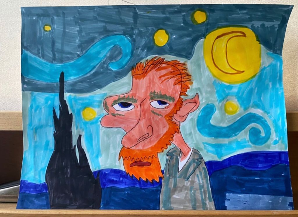 Caricature of Vincent Van Gogh